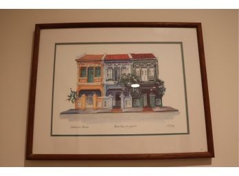 Framed Print Friar St., Singapore By Cathrine Beale