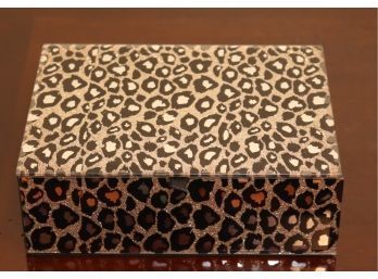 Mele & Co. Glass Leopard Jewelry Box