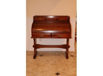 Young Hinkle Plymouth Pine Vintage Roll Top Desk