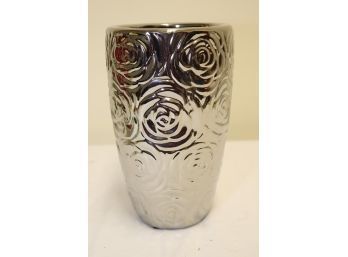 Silver Glass Rose Vase