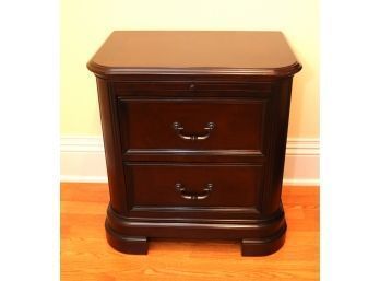 Pair Of Cherry Wood 2 Drawer Nightstands