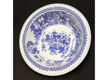 Large Blue And White Chinese Porcelain Bowl