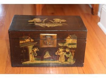 Painted Wooden Chinese Box