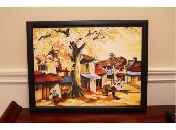 Chinese Asian Village Painting