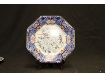 Octagon Floral Chinese Porcelain Plate (P-5)