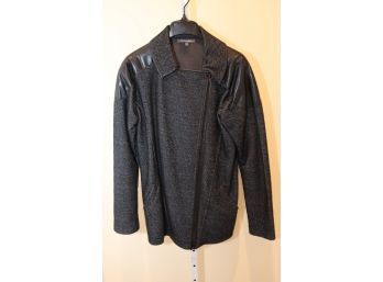 Michael Stars Black Coat Jacket Size M  (CL-24)