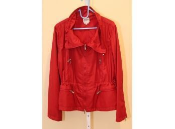 Women's Red Armani Collezioni Zip Up Jacket  (2C-7)