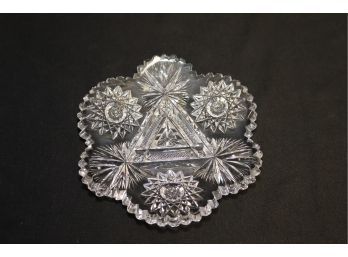 Vintage Cut Glass Plate