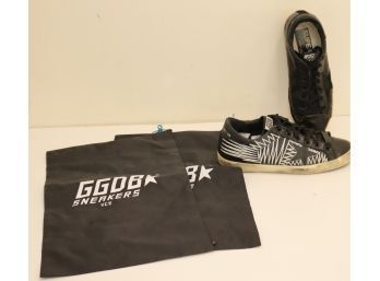 Golden Goose DB Superstar Black Leather Low Top Sneakers Shoes Size 37