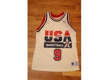 Vintage Champion USA Olympic Basketball Jersey Jordan 9 Size 40  (J-8)