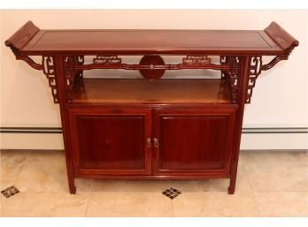 Asian Rosewood Wooden Console Entryway Table