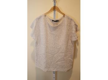 Lauren By Ralph Lauren Short Sleve Knit Top Sweater Size L (CL-32)