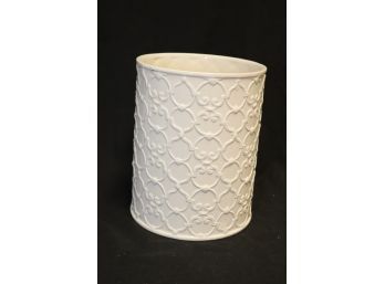 Raymond Water's White Ceramic Garbage Can