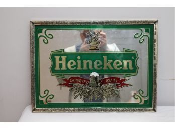 Vintage Heineken Beer Beeco Bar Mirror   (B-6)