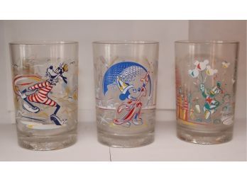 McDonalds Disney World 100 Years Of Magic 25th Anniversary Cups Glasses Set Of 3