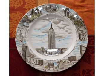 Vintage JOHNSON BROS Souvenir Plate NEW YORK CITY Made For Empire State Building