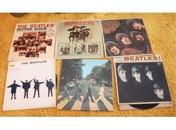 Vintage BEATLES Record Lot: Second Album, Help  Abbey Road, (R-4)