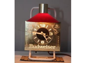 Vintage  1986 NOS Budweiser Beers Advertisement Electric Sign Light & Clock  (B-2)