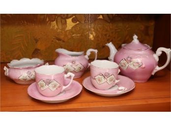 Vintage Pink Porcelain Tea Set