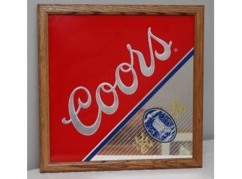 Vintage Unused COORS Beer Bar Mirror Sign With Box  (B-17)