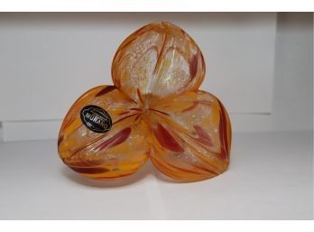 Vintage Vetro Eseguito Murano Flower Made In Italy