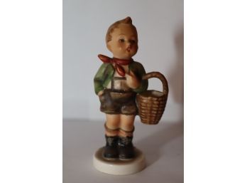 Vintage Goebel Hummel #51 3/0 'Village Boy' TMK-2 Boy Figurine With Basket 4'