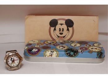 Vintage Mickey Mouse Watch With Box