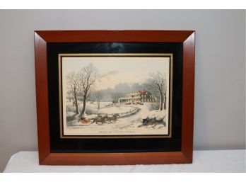 Frances F. Palmer 'American Winter Scenes' Lithograph Currier & Ives