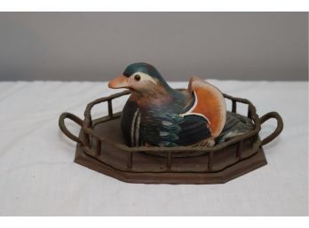 Vintage Wood Duck Figurine