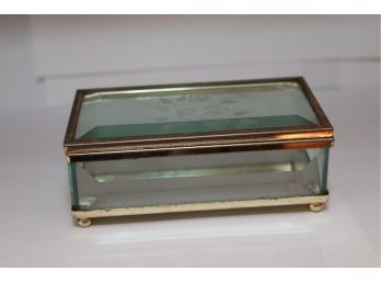 Glass Trinket Jewlery Box