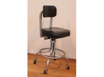 Vintage 1960s INDUSTRIAL OFFICE SWIVEL CHAIR Desk Tanker Mid Century Metal Cole