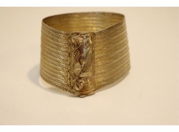 Vintagfe Anatoli Sterling Silver 925 Goldtone Mesh Bracelet   (AGS-10)