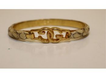 Vintage GG GUCCI Snakeskin Bracelet   (J-9)