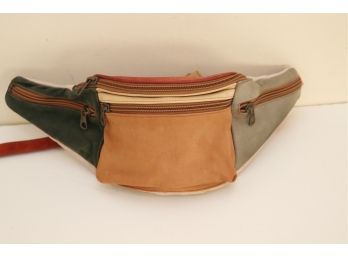 Vintage Multicolor Leather Fanny Pack.