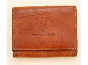 Borgo Etruschi Brown Leather Wallet W Coin Purse. (P-5)