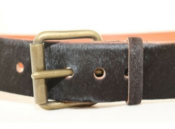 MIU MIU Black Hairy Hide Belt Size 36/90