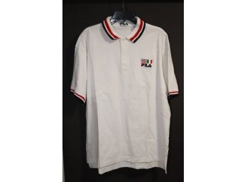 Vintage Mens FILA Tennis Polo Shirt Size L