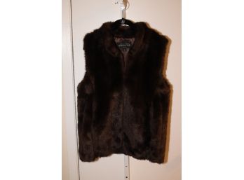 Donna Salyers Fabulous Furs Faux Mink Fur Vest Sz. Small