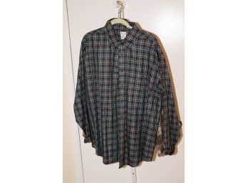 2 Brooks Brother Long Sleeve Plaid Button Down Shirts Size XL.