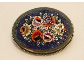 Vintage Floral Brooch Made In Italy  (J-18)