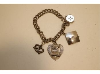 Vintage Sterling Silver Graduation Charm Bracelet   (J-2)