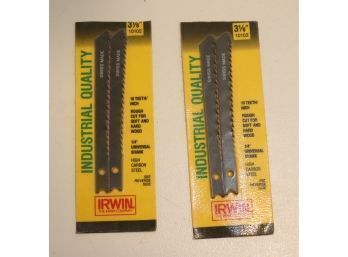 Pair Of NEW IN PACKAGE Irwin 3 1/8' 1010210 Teeth/ Inch Jig Saw Blades