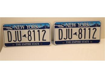 NY License Plates DJU-8112