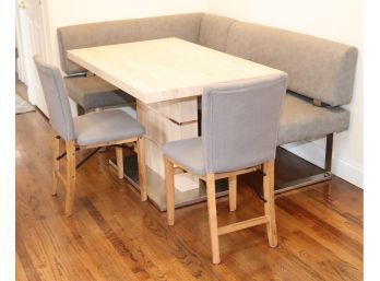 Kitchen Banquette Seating And Extendable Dining Table