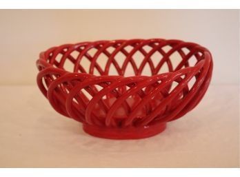 Williams-Sonoma Cherry Red Bread Basket