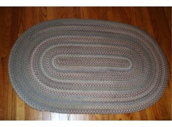 Vintage Woven Oval Throw Rug