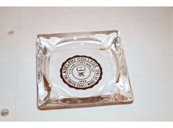 Vintage Adelphi College Glass Ashtray