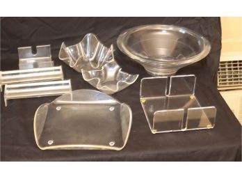 Clear Acrylic Tableware Lot (B-74)