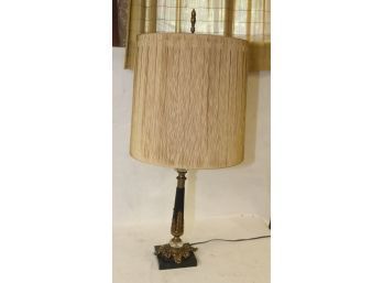 Cool Marble Base With Crystal And Brass Candelabra Style Table Lamp With Shade