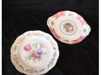 Vintage Floral Plates (B-89)